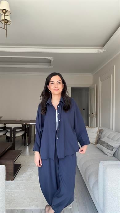 Tensel Şalvar Takım - Lacivert