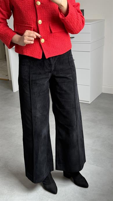 Zra Kadife Pantolon - Siyah
