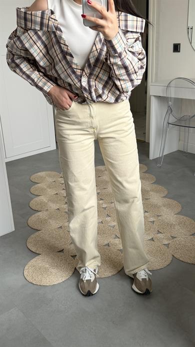 Zra Straight Jean - Bej 