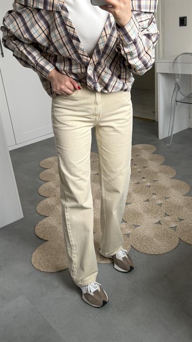 Zra Straight Jean - Bej 