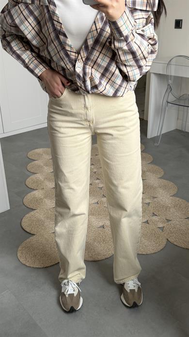 Zra Straight Jean - Bej 