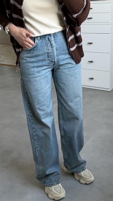 Zra Straight Jean - Buz Mavisi