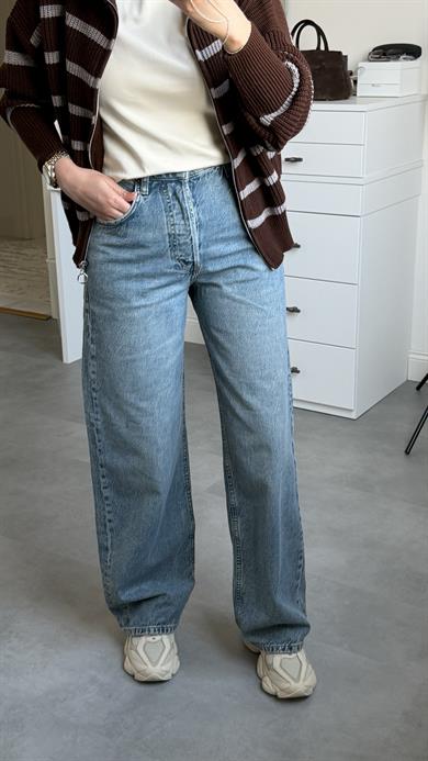 Zra Straight Jean - Buz Mavisi