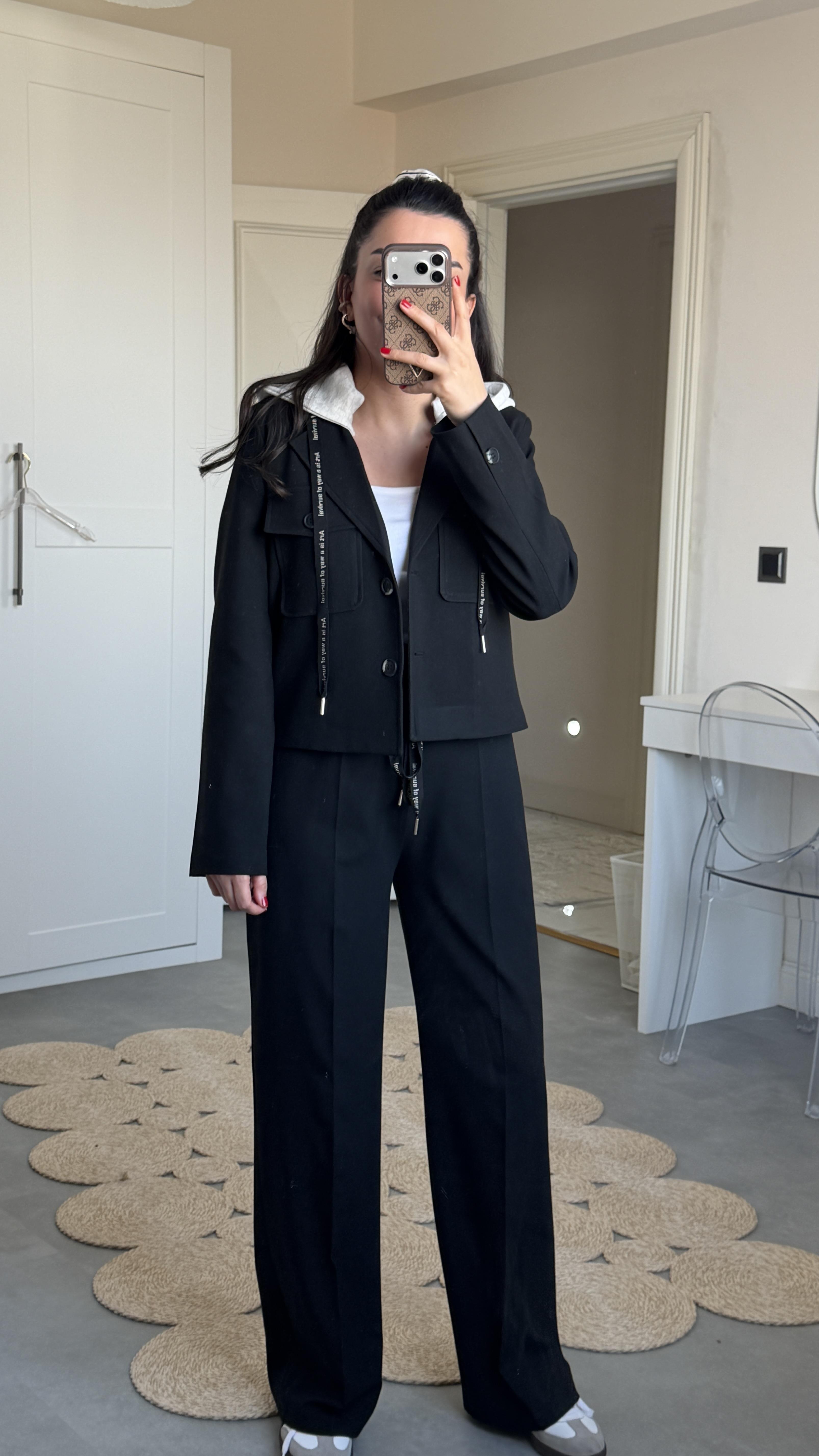 Ceket - Palazzo Takım Siyah