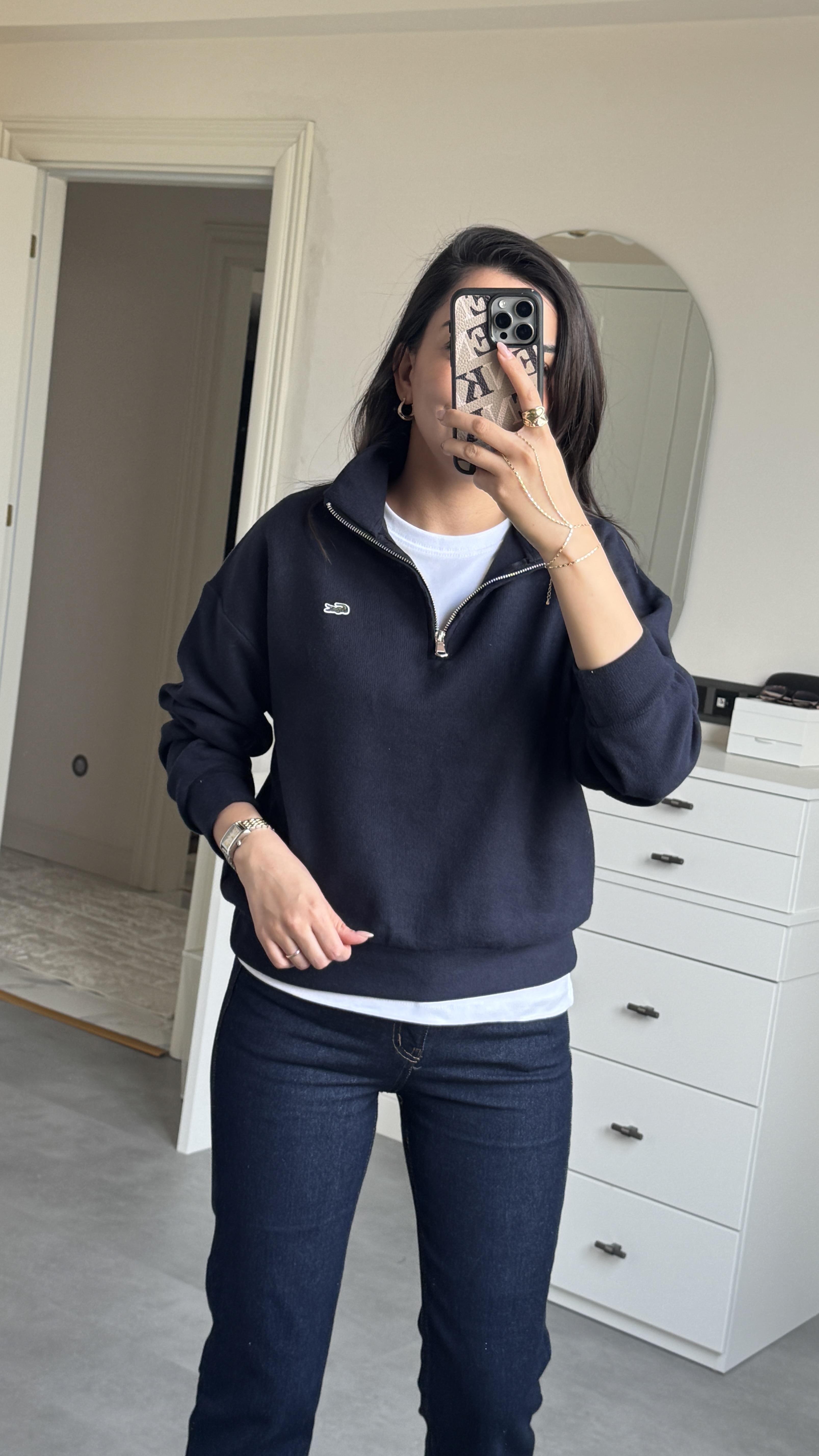 Lacste Yarım Fermuarlı Kazak - Laci