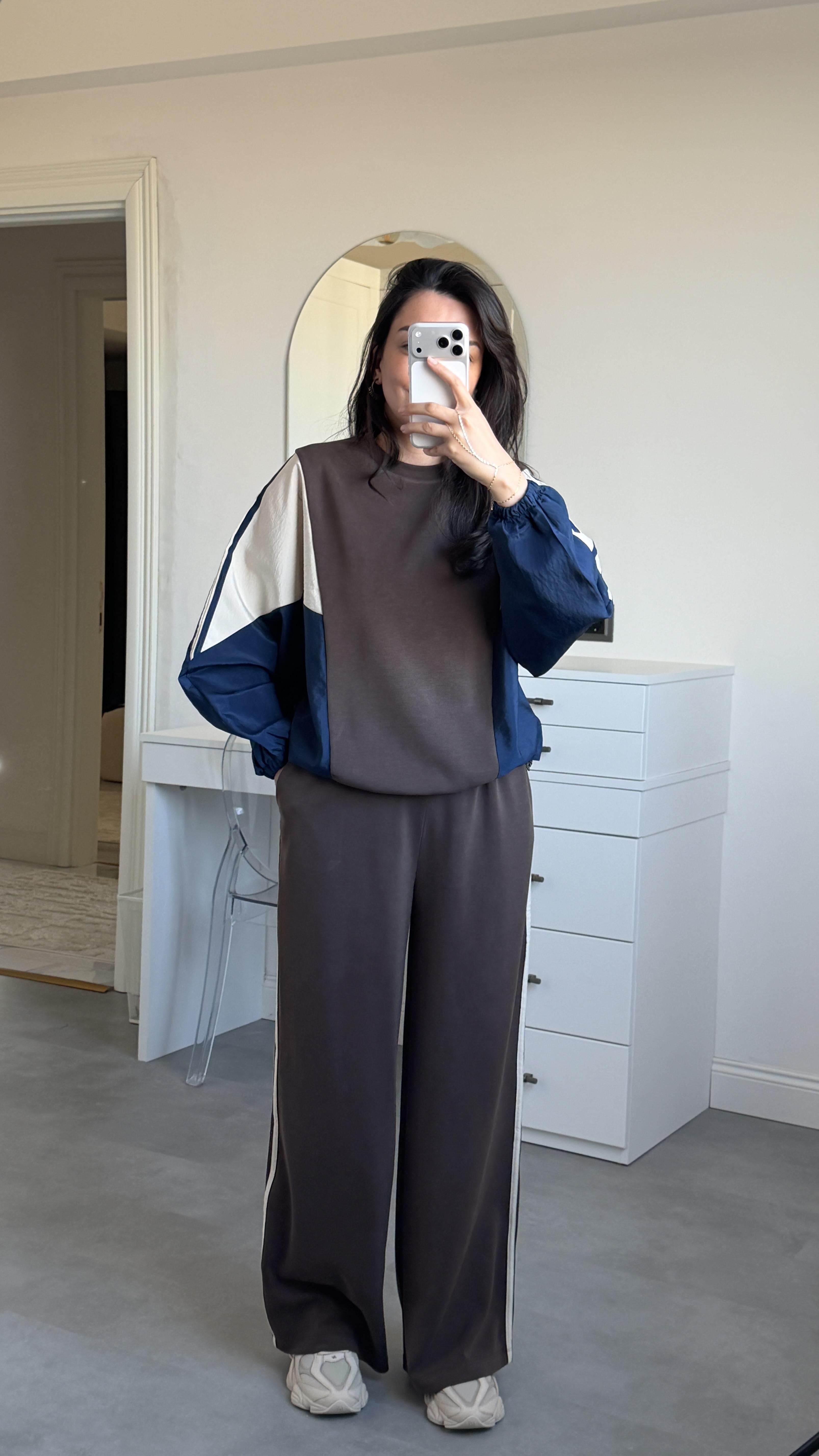 Mixx Takım Şeritli - Kahve