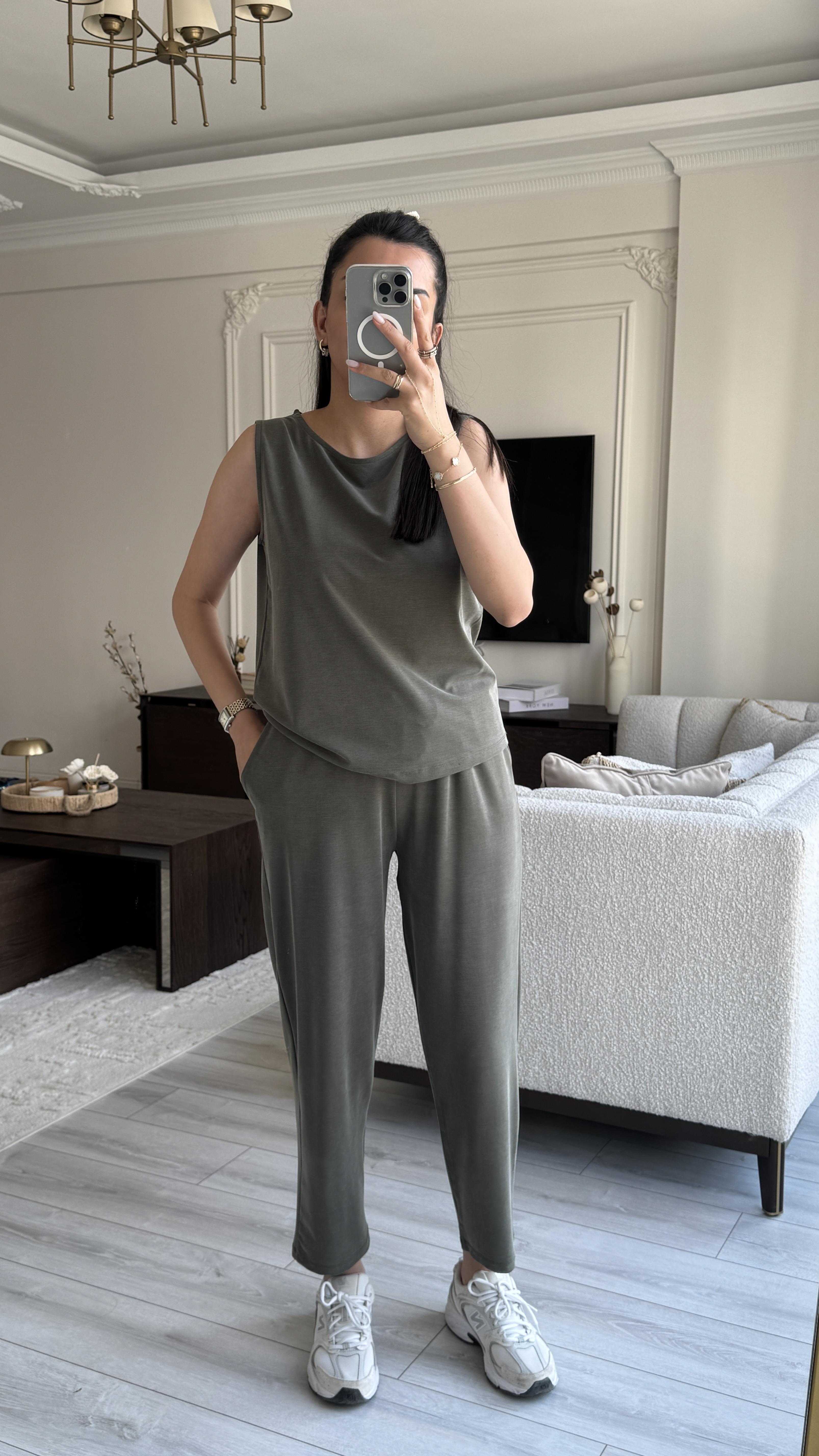 Oysh Sıfır Kol Takım - Haki 