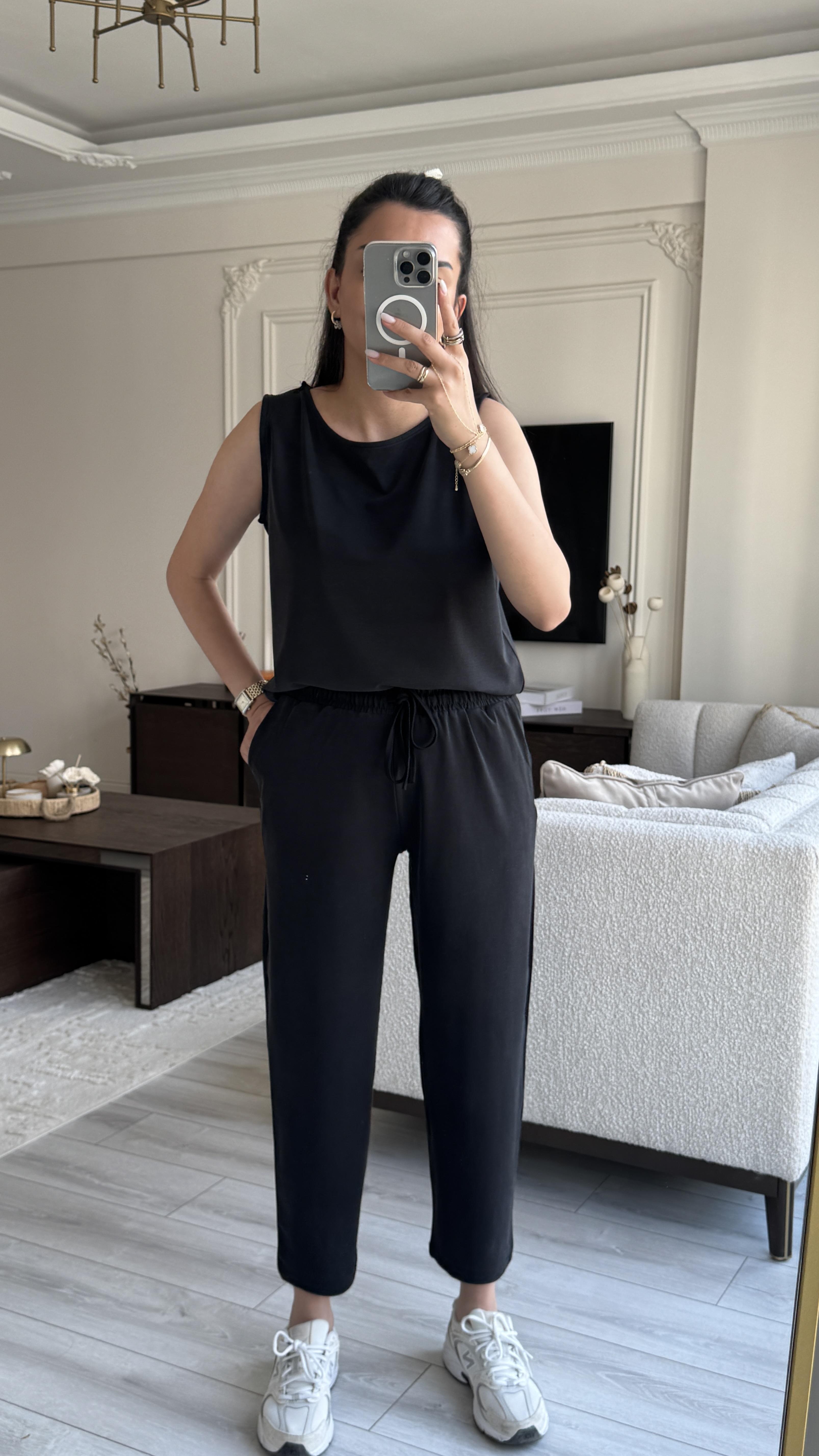 Oysh Sıfır Kol Takım - Siyah 