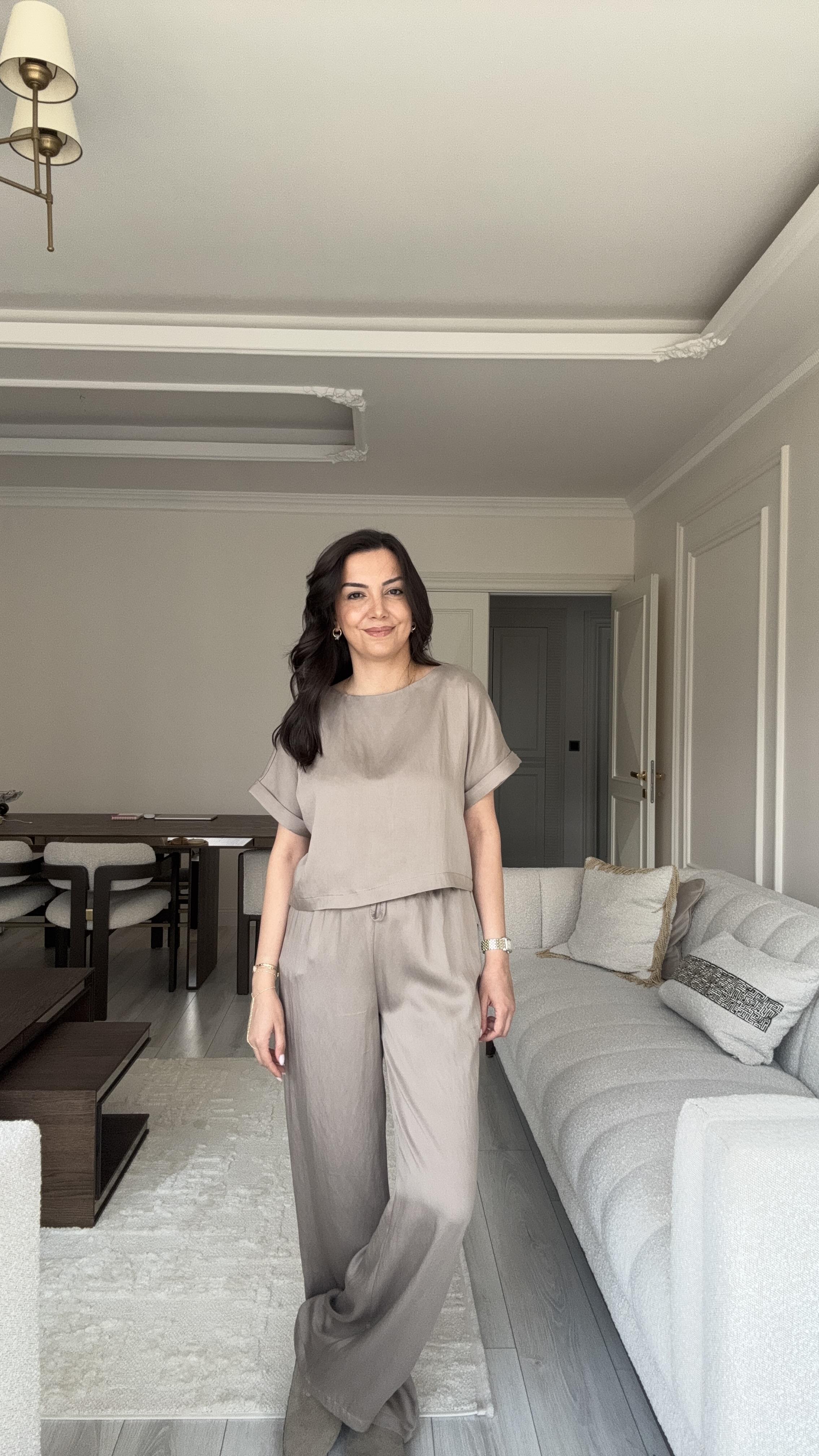 Prry Geniş Paça Takım - Taş