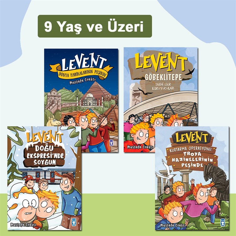 Levent Tek Kitap 4lü Set (Göbeklitepe, Doğru Ekspresi, Troya Hazineleri, Dünya Harikaları)