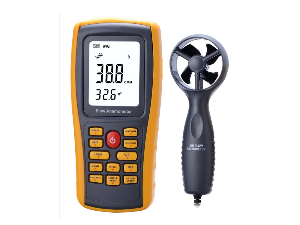 BGM 8902 Anemometre Hava Hızı ve Debisi Ölçüm ve Kayıt Cihazı I Rüzgar Hızı  Ölçer I İnkatechmarket