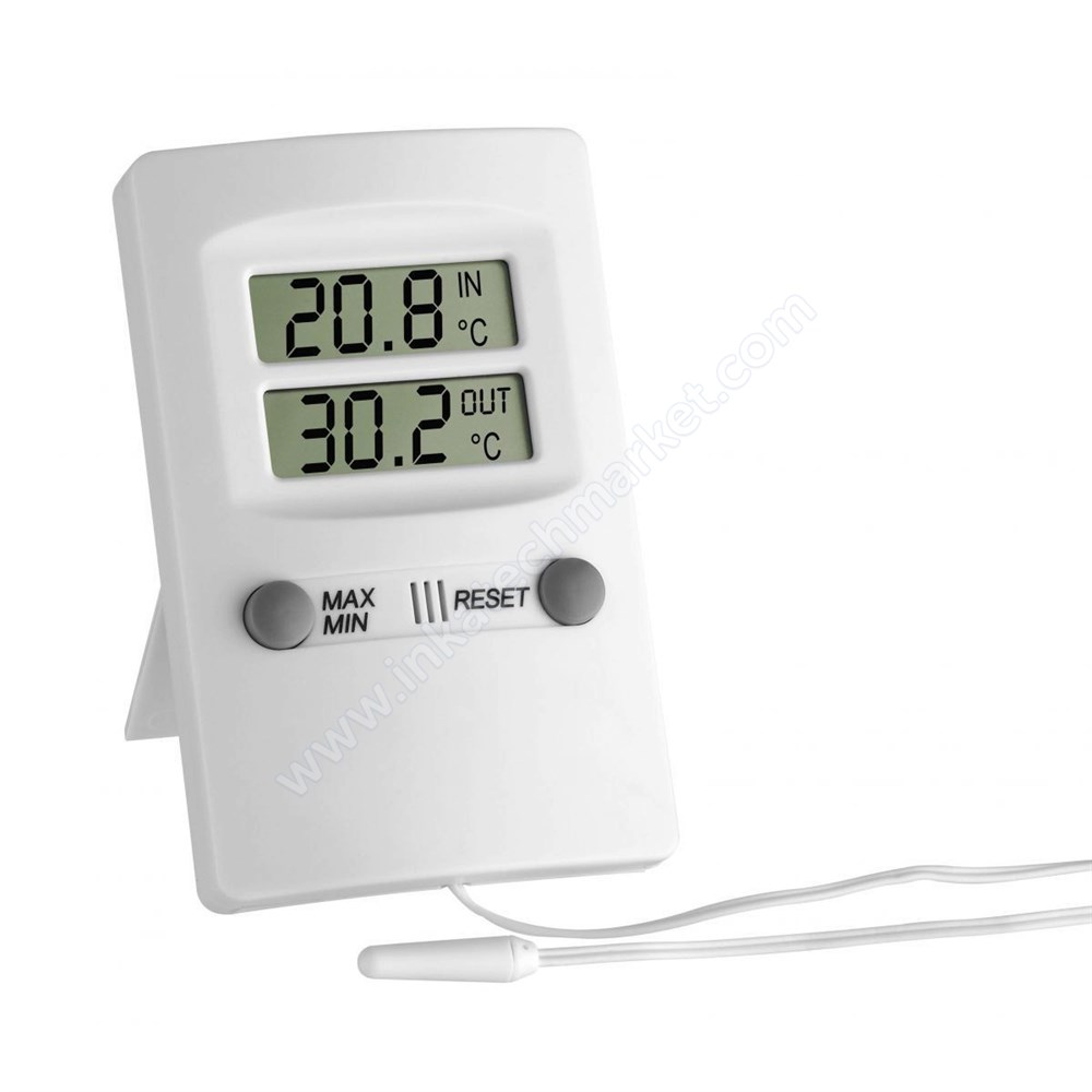 TFA 30.1009 Dijital İç Dış Min-Max Termometre Beyaz I Sıcaklık Ölçer ( İnkatechmarket