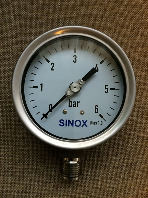 SINOX Manometre Paslanmaz Basınç Göstergesi 6 Bar