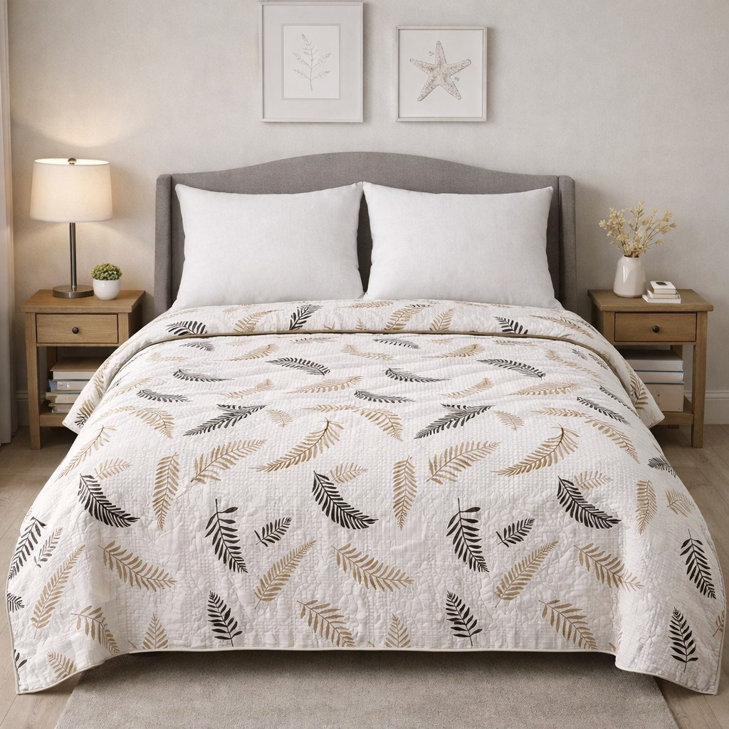 King size Desenli Pike Yatak Örtüsü Çift Kişilik 240x260 cm