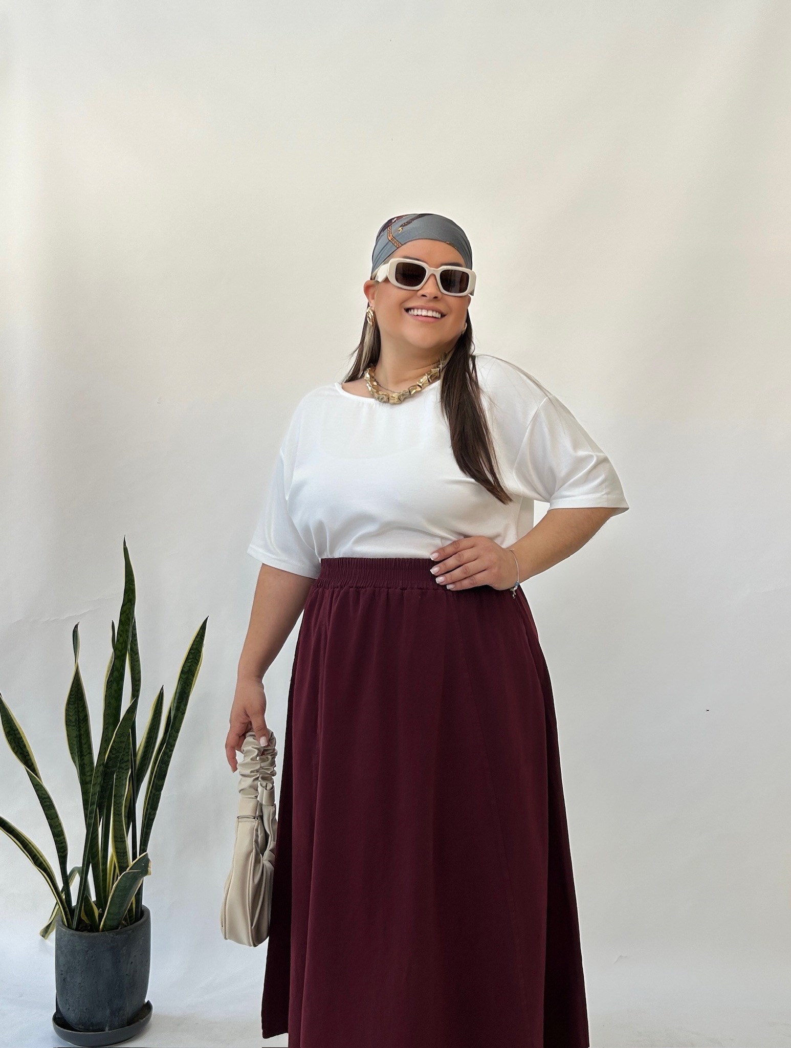 Beyaz Arka Dantelli Bluz 