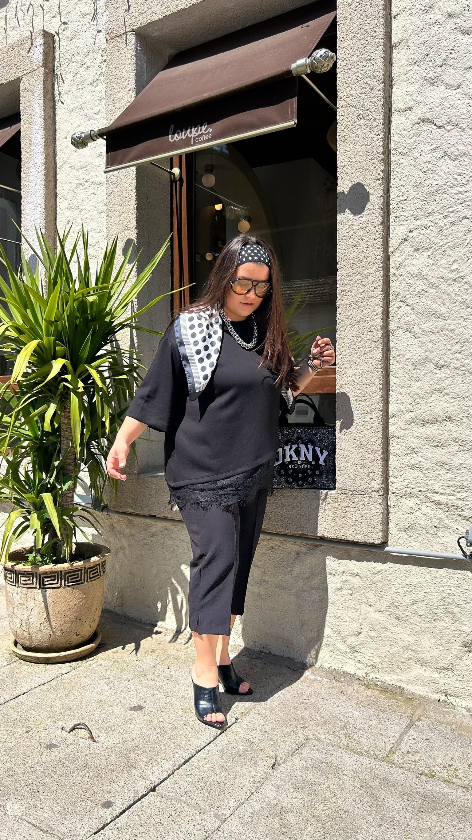 Dantelli Siyah  Bluz