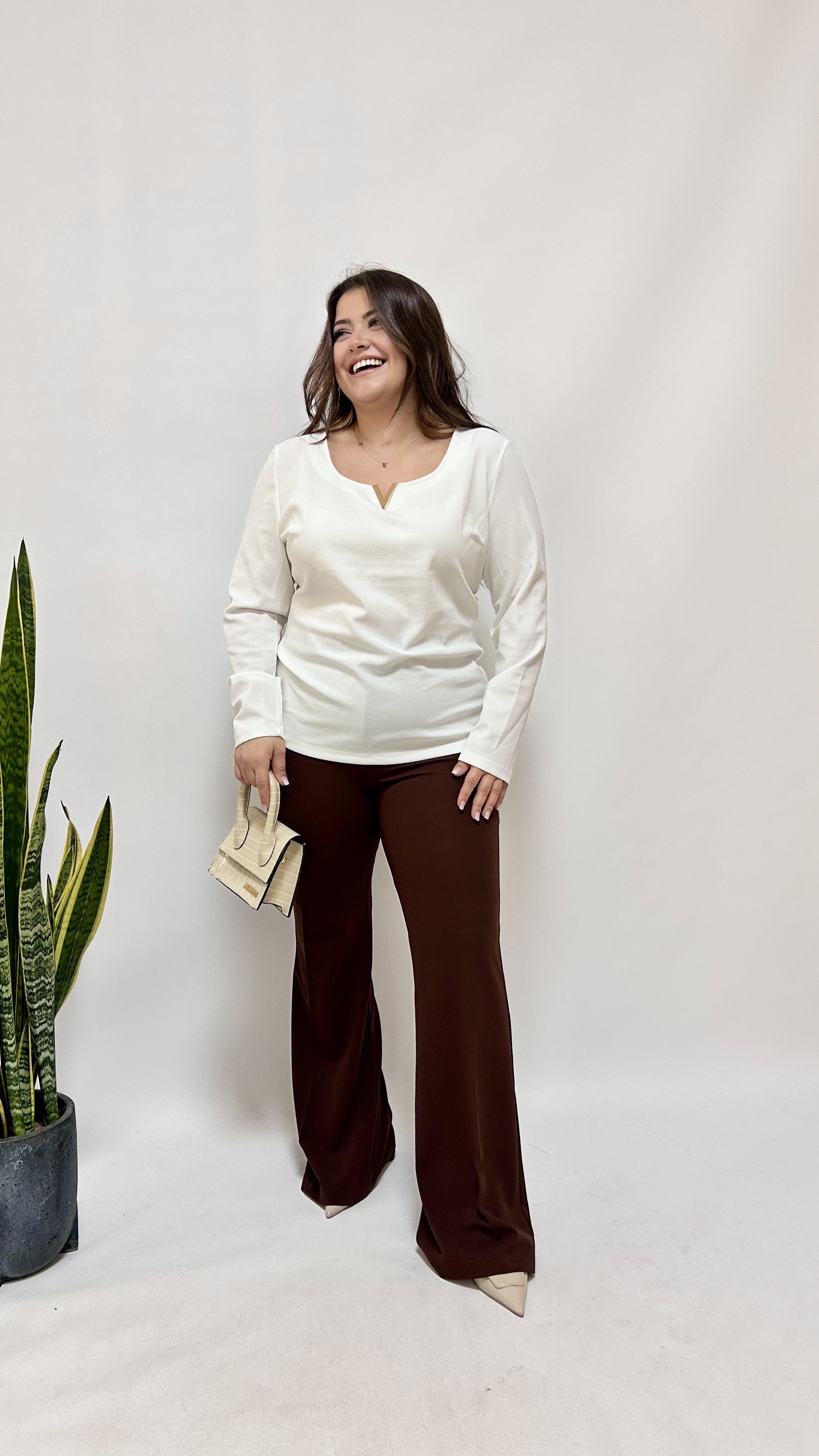 Kahve Sihirli İspanyol Pantolon