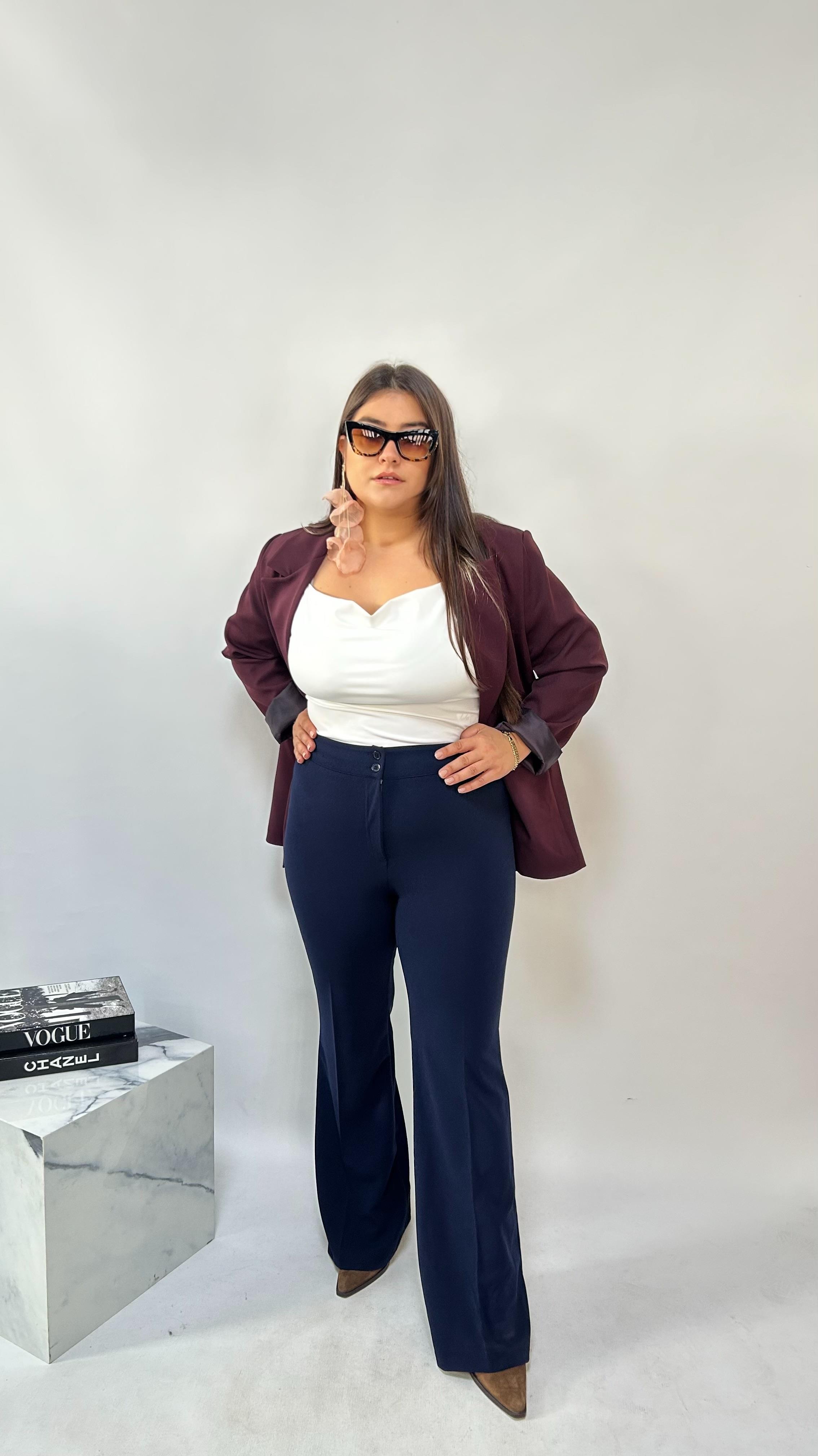 Lacivert Sihirli İspanyol Pantolon 