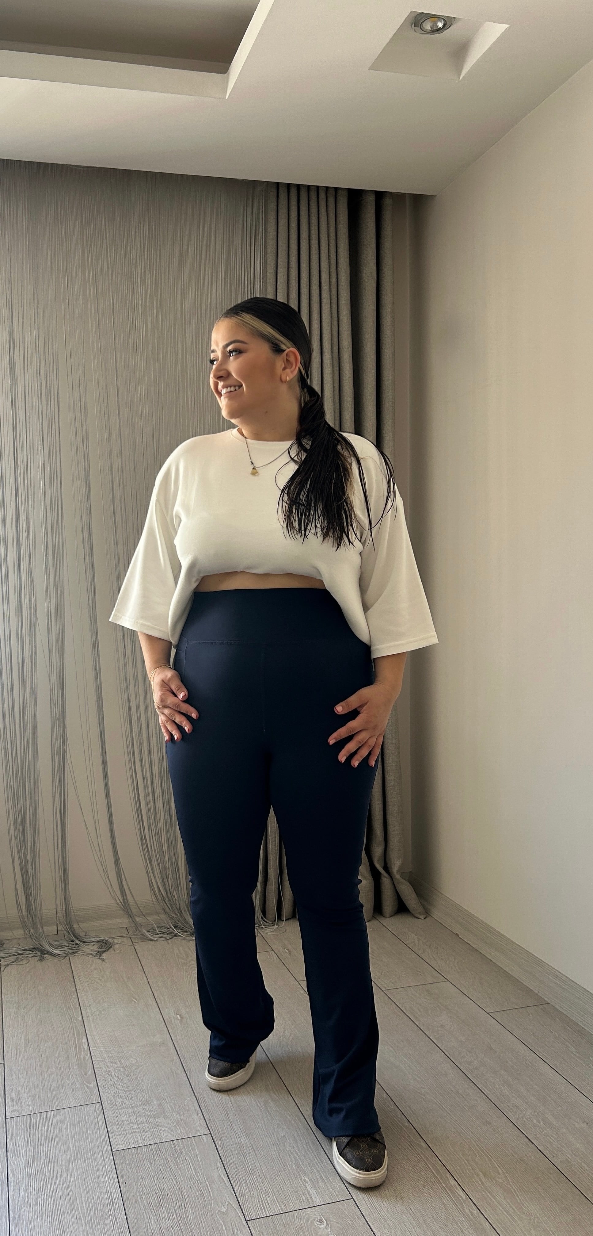 Lacivert Tayt Pantolon