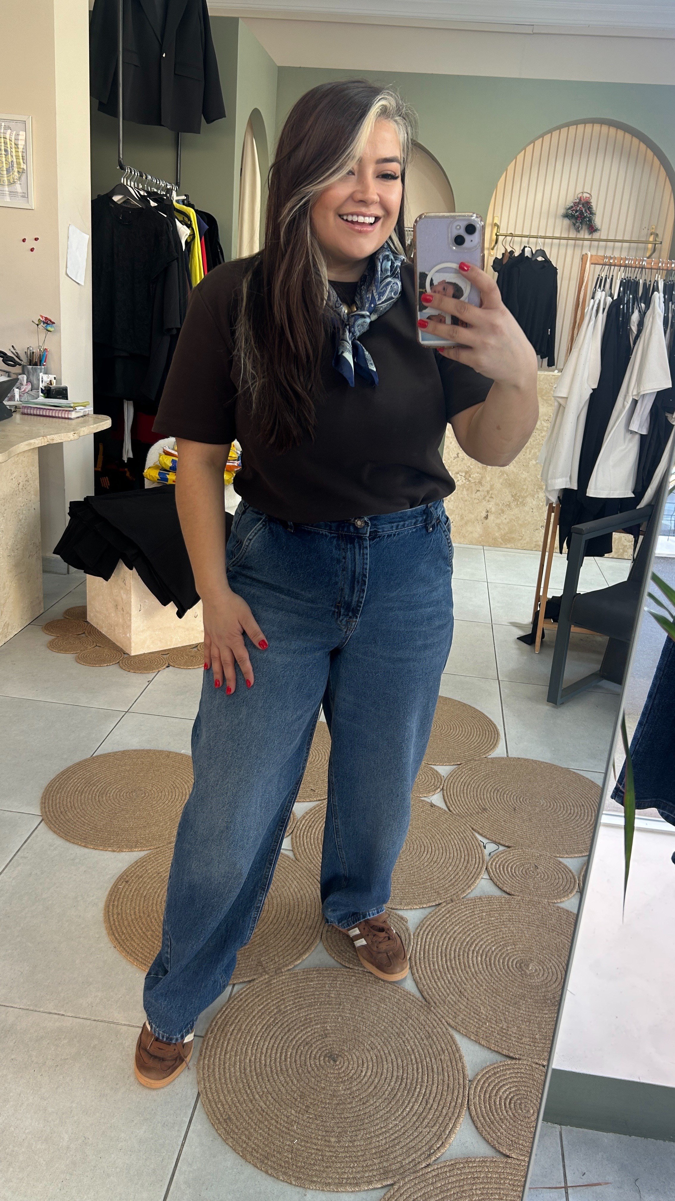 Mavi Belden Lastikli Jean 