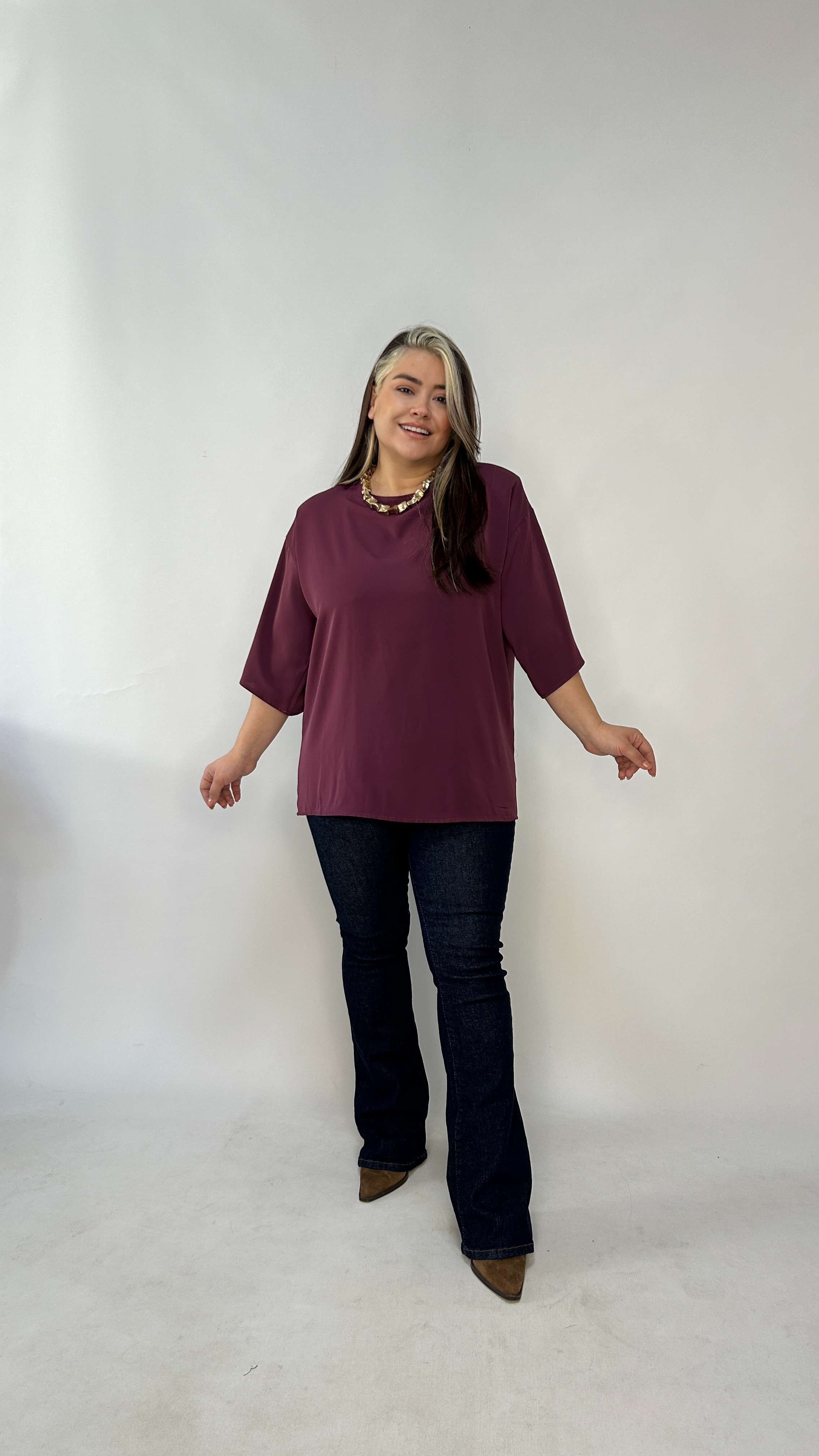 Mürdüm Vatkalı Bluz