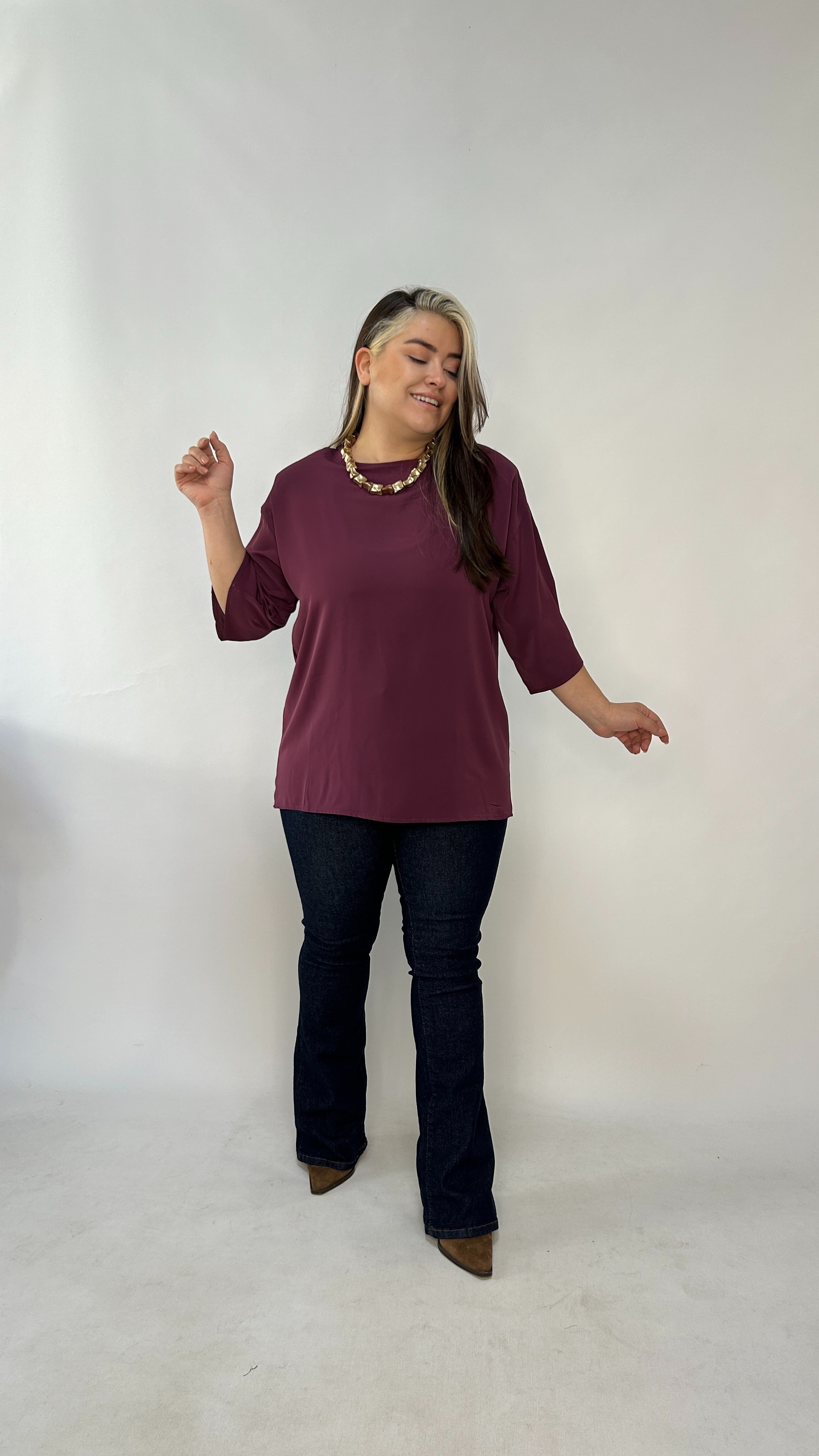 Mürdüm Vatkalı Bluz