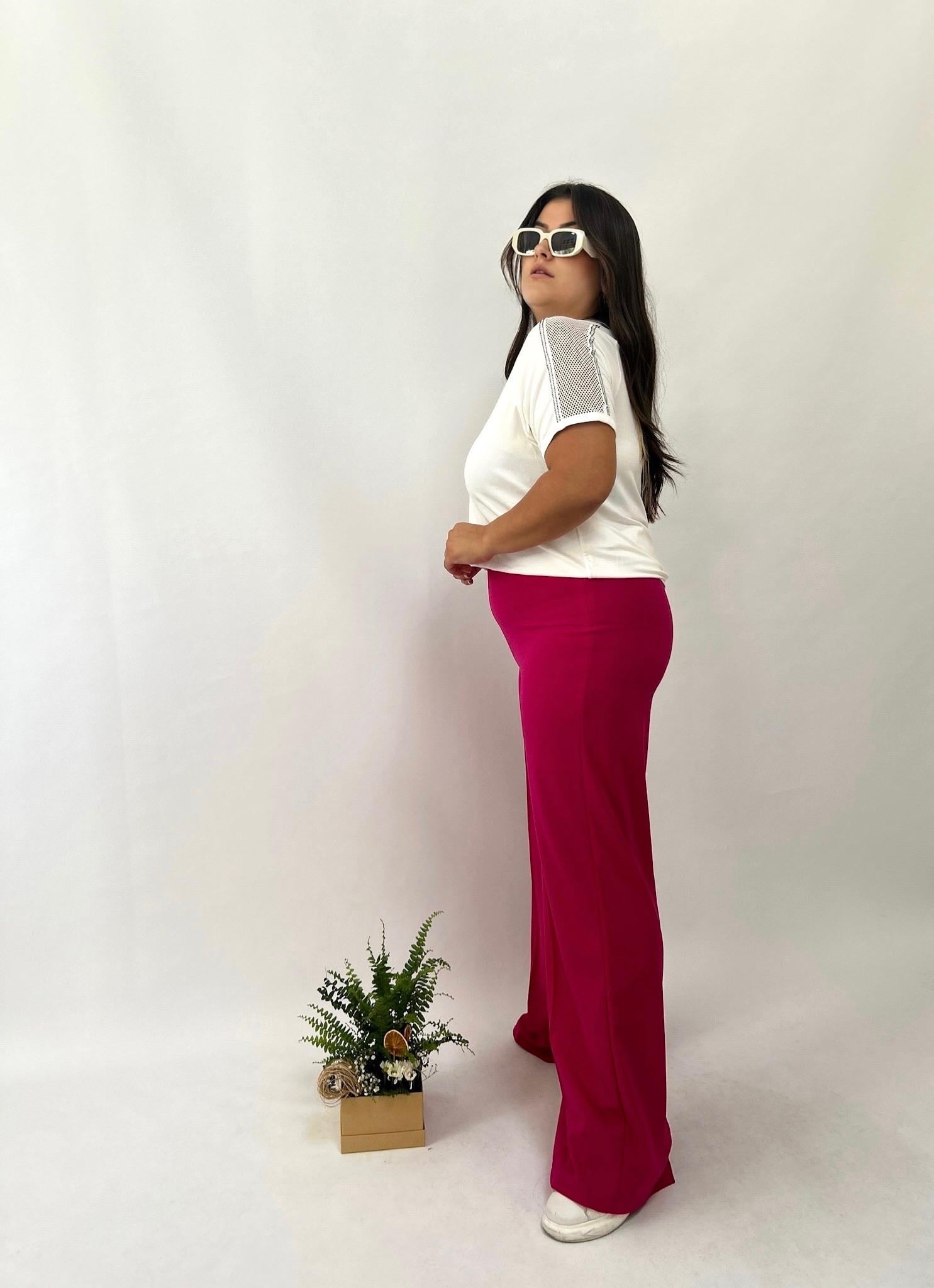 Sihirli Fuşya Palazzo Pantolon 