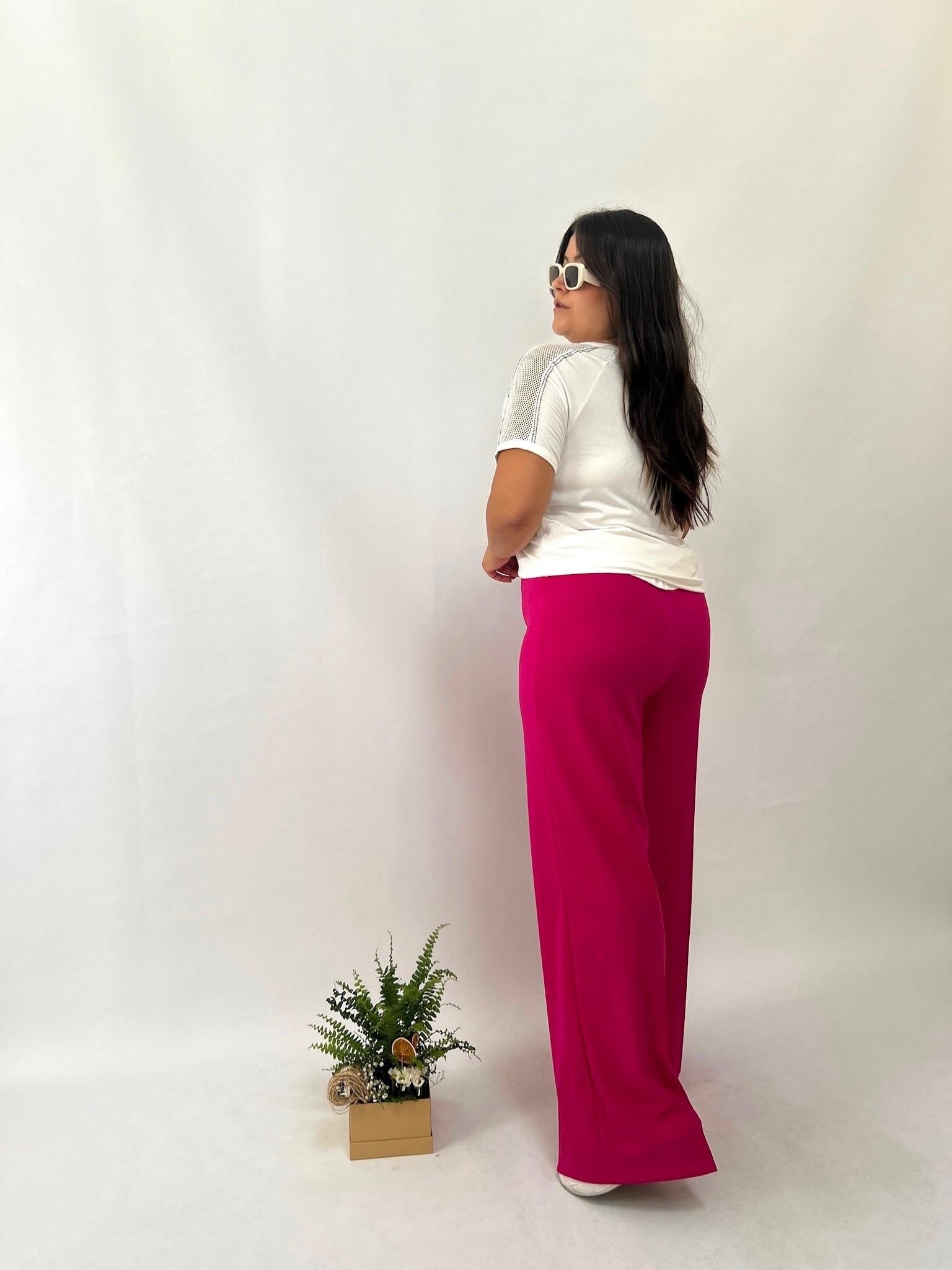Sihirli Fuşya Palazzo Pantolon 