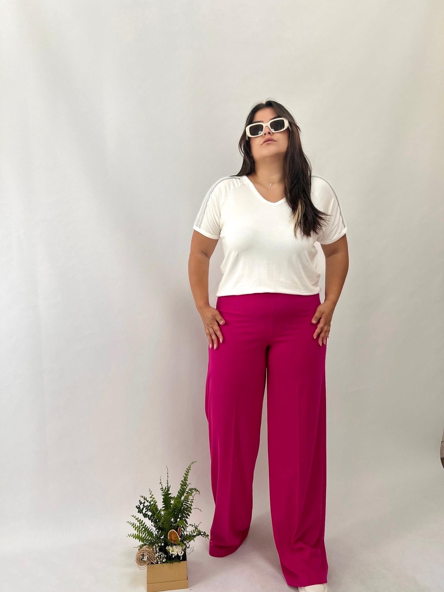 Sihirli Fuşya Palazzo Pantolon 