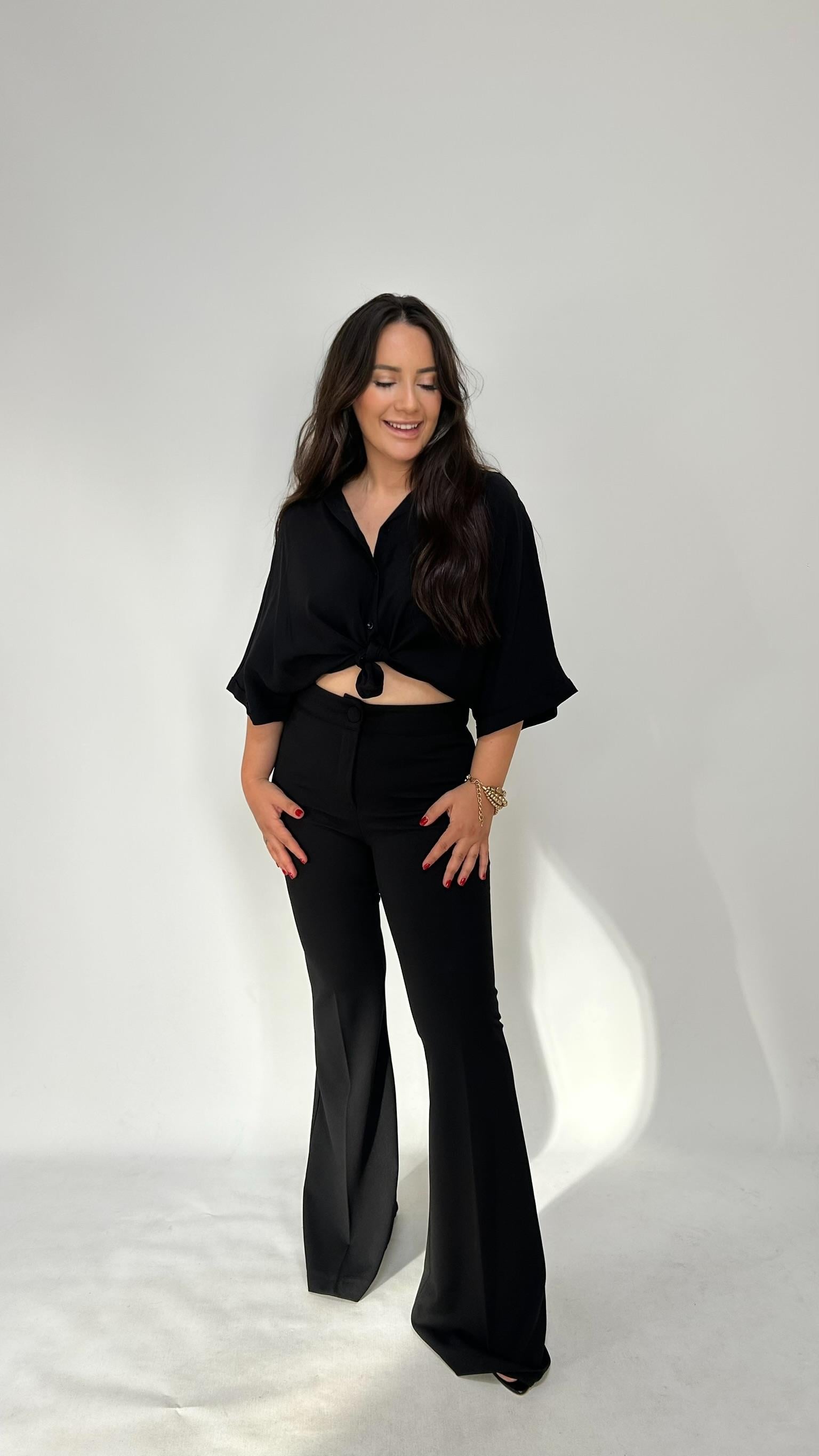 Sihirli İspanyol Siyah Pantolon 