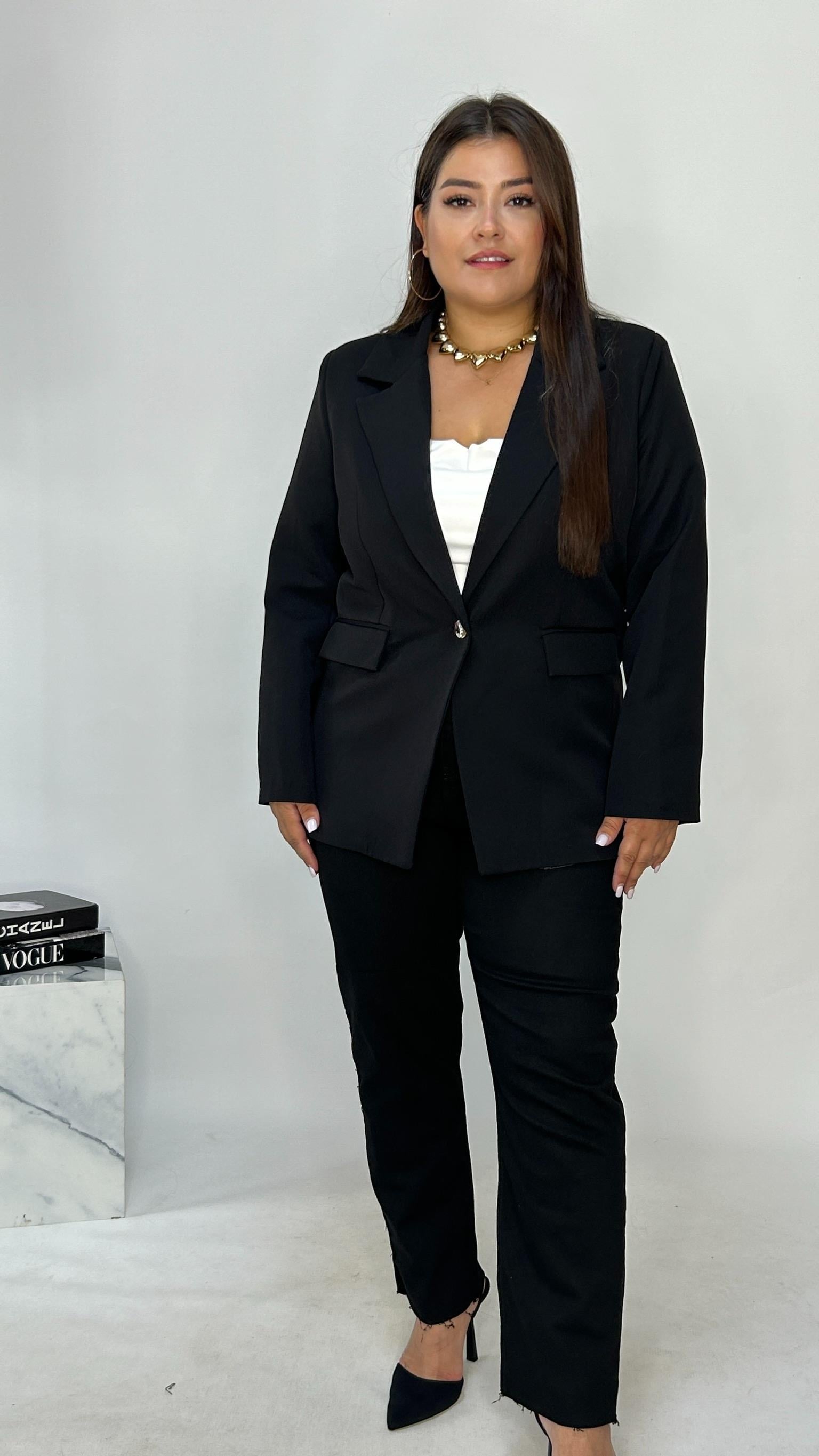 Siyah Blazer Ceket 