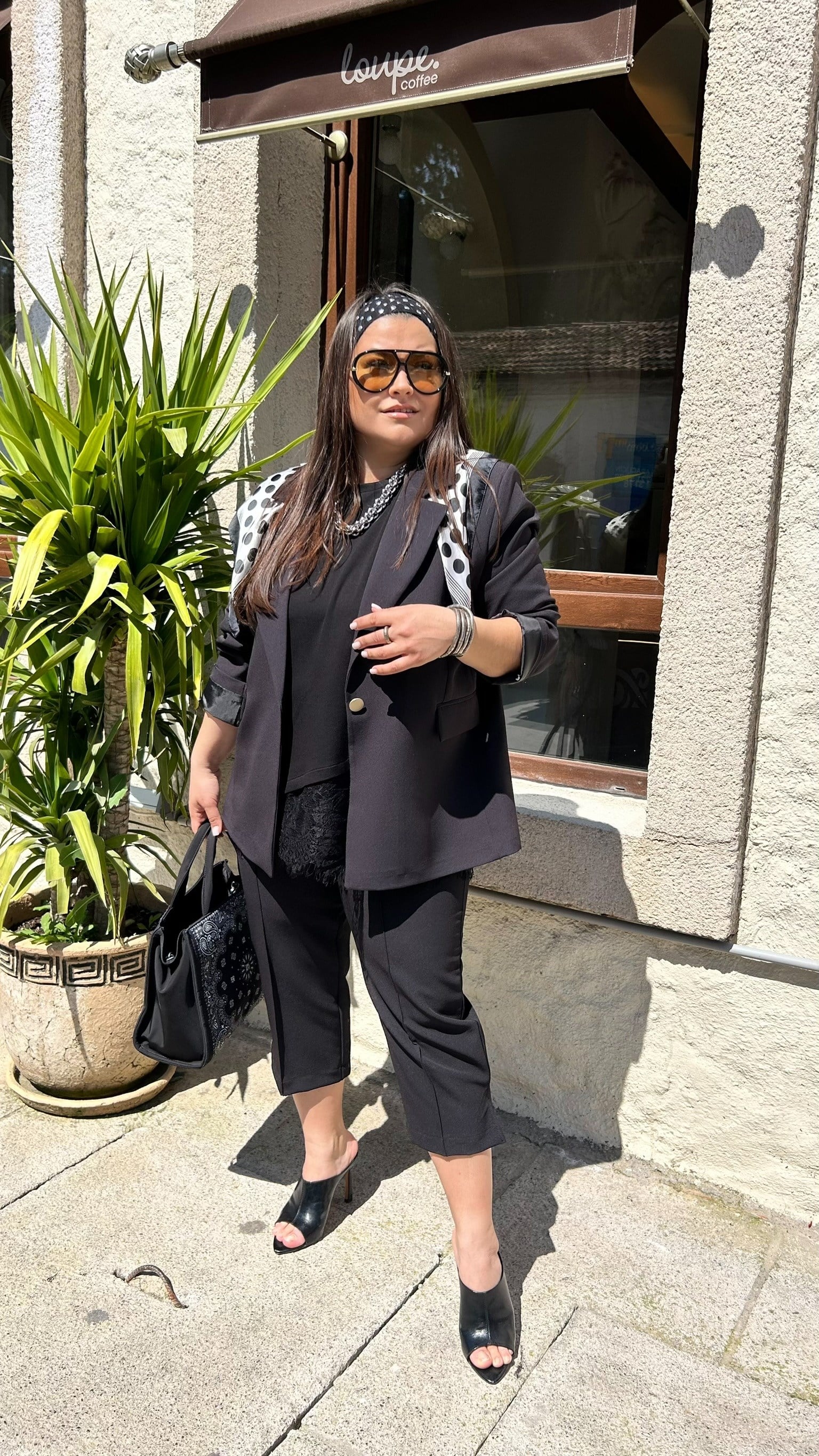 Siyah  Kapri Pantolon