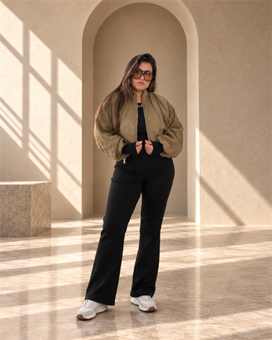 9804- Olive Bomber Ceket