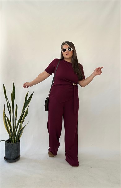 Bordo Modal Tokalı Takım 