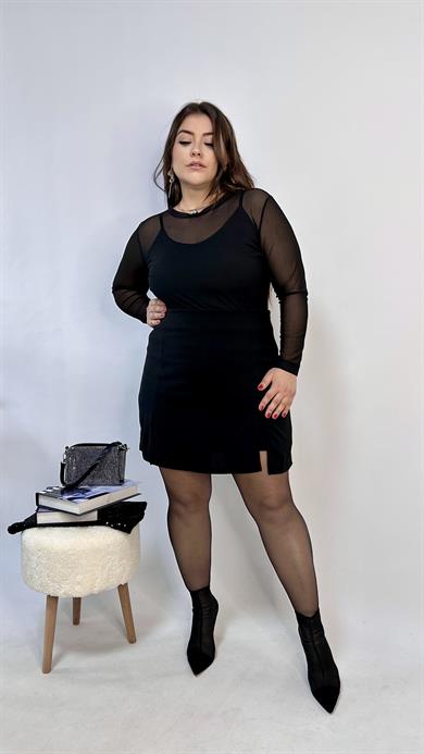 Çift Yırtmaçlı Şort Etek