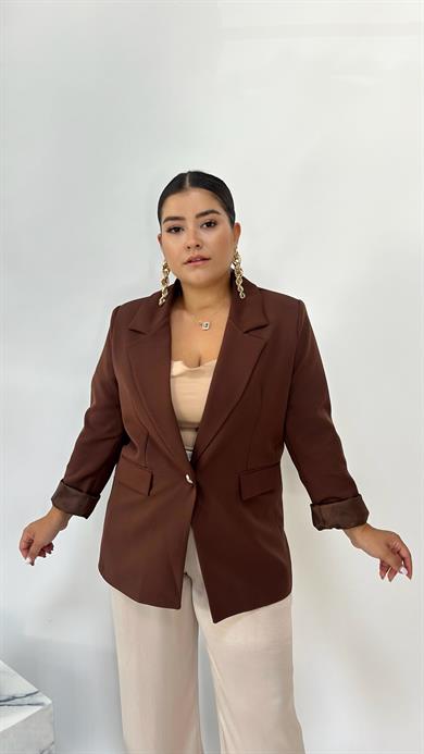 Kahve Blazer Ceket 