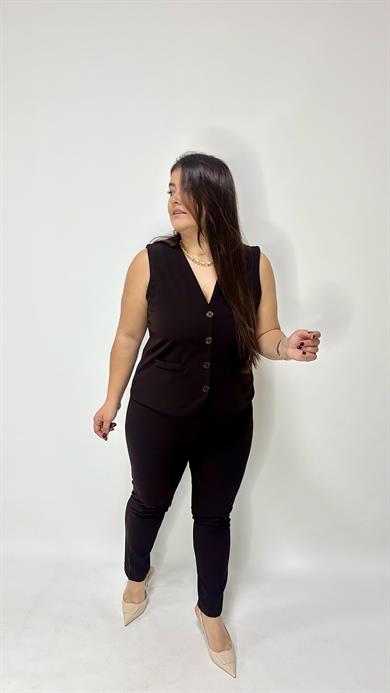 Kahve  Dar Paça Pantolon