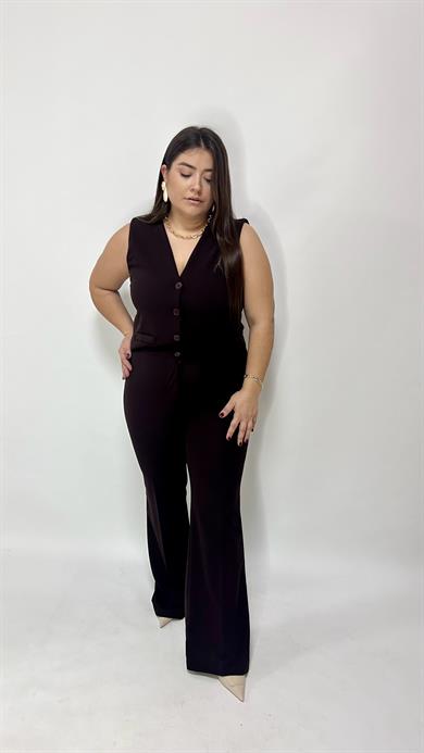 Kahve İspanyol Pantolon