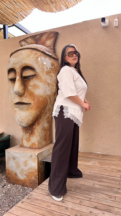 Kahve Pantolon Palazzo