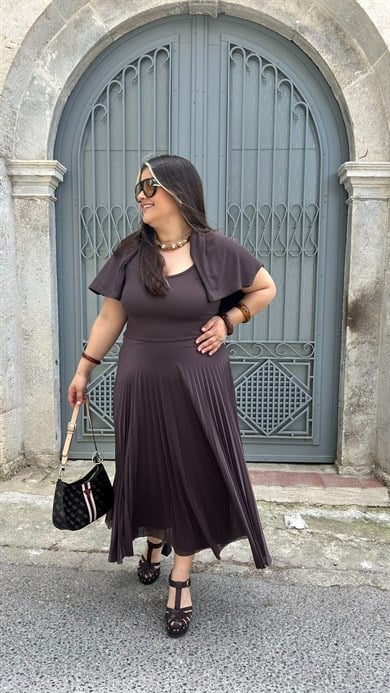 Kahverengi İkili Elbise