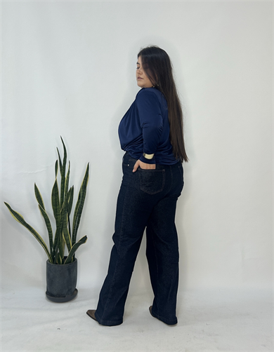 Lacivert Degaje Bluz