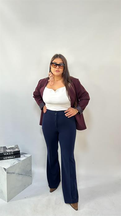 Lacivert Sihirli İspanyol Pantolon 