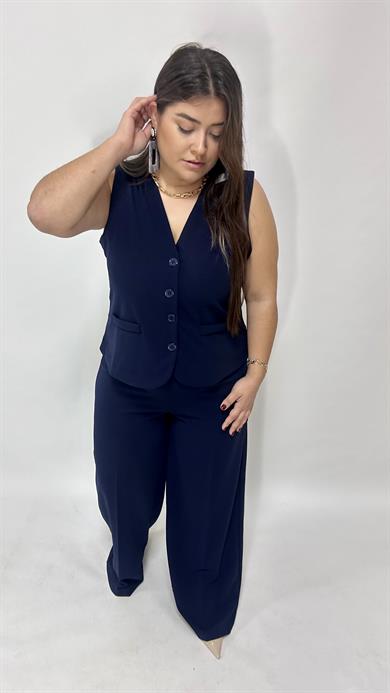 Lacivert Sihirli Palazzo Takım 