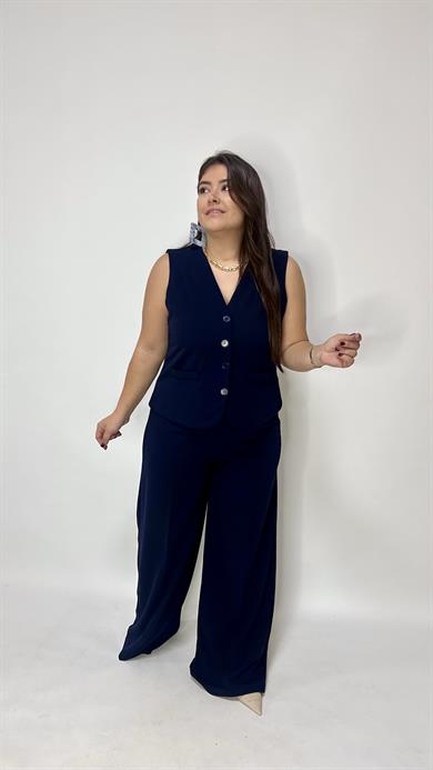 Lacivert Sihirli Palazzo Takım 