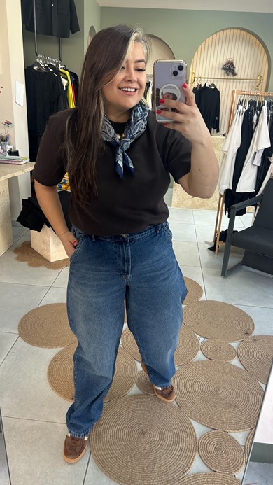 Mavi Belden Lastikli Jean 