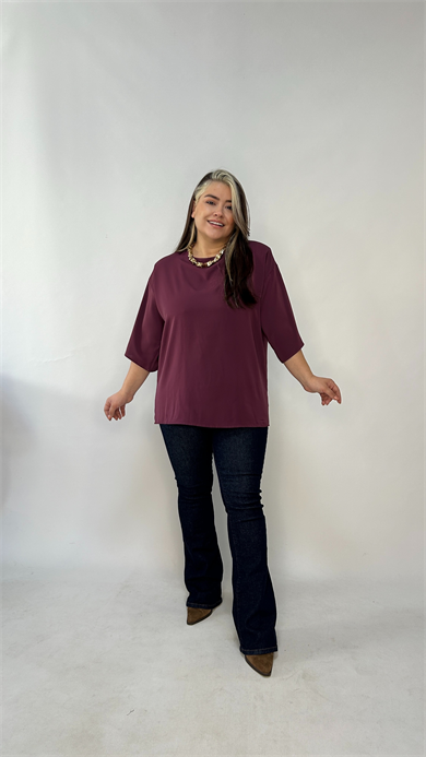 Mürdüm Vatkalı Bluz