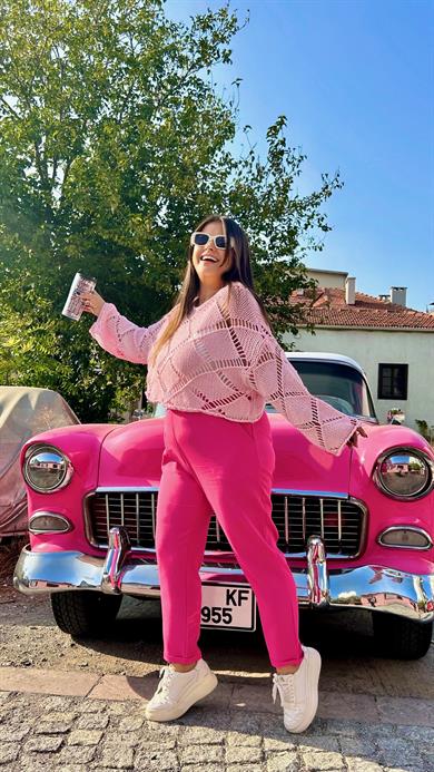 Pembe Jogger  Pantolon