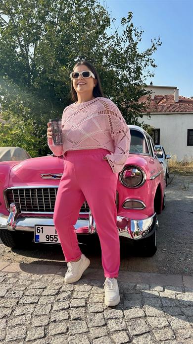 Pembe Jogger  Pantolon
