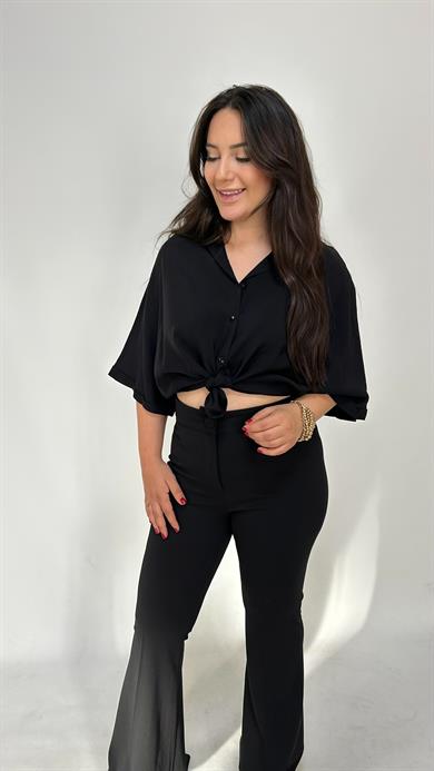 Sihirli İspanyol Siyah Pantolon 