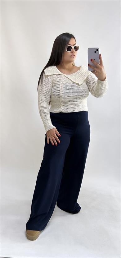 Sihirli Lacivert Palazzo Pantolon 